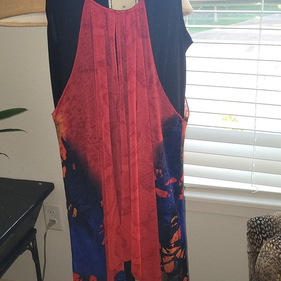 Black and Flora Dress, Size Medium (Vintage Concept) - Picture 3 of 4